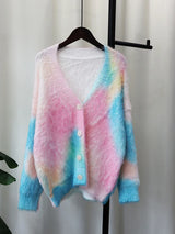 Tie Dye Contrast Cardigan