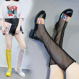 Hollow Out Summer Knee High Boots