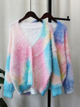 Tie Dye Contrast Cardigan