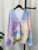 Tie Dye Contrast Cardigan