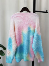 Tie Dye Contrast Cardigan