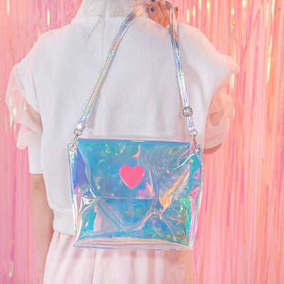 Glass Candy Holo Heart Shoulder Bag