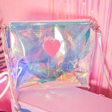 Glass Candy Holo Heart Shoulder Bag