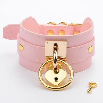 Good Girl O-Ring Heart Locket Collar