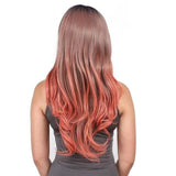 Blood Orange Ombré Wavy Long Lace Front Wig