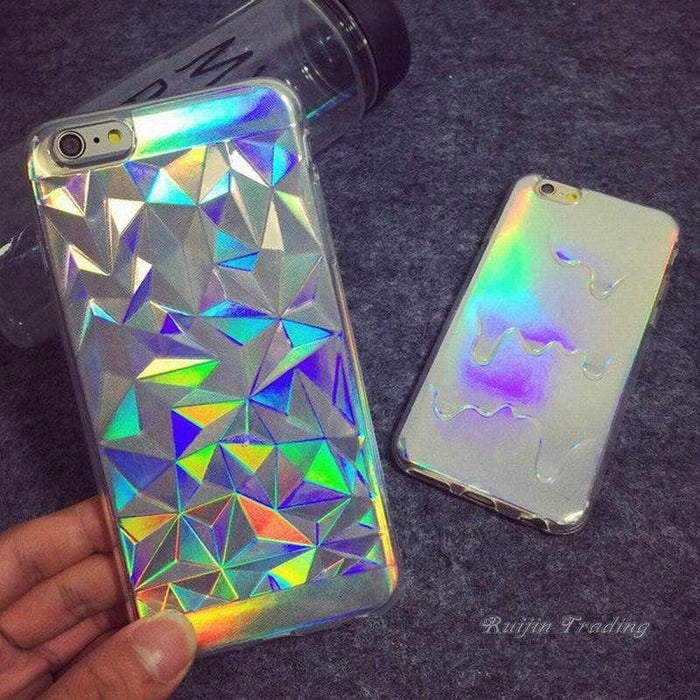 Holographic Rainbow iPhone Case