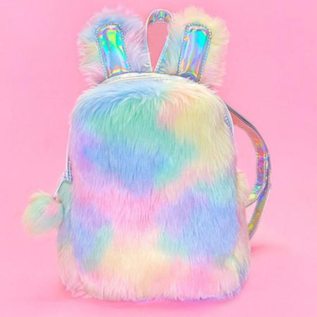 Bunny Babe Rainbow Plush Backpack