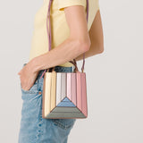 Spliced Rainbow Crossbody Bag