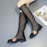 Hollow Out Summer Knee High Boots