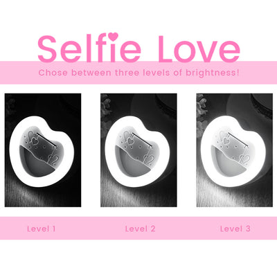 Selfie Love Heart Shaped LED Ring Light
