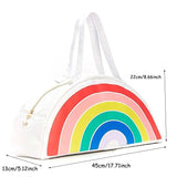 Liza Rainbow Canvas Moon Bag
