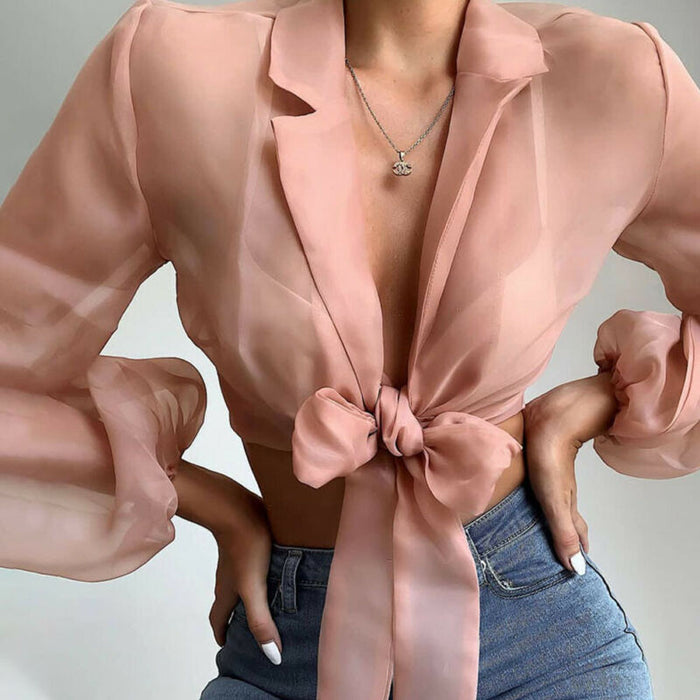 Pay to Play Bow Tie Blouse