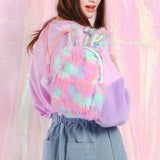 Bunny Babe Rainbow Plush Backpack