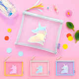 Holographic Unicorn Clear Pouch