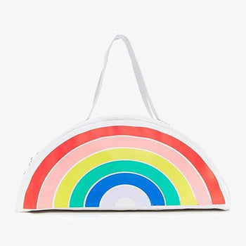 Liza Rainbow Canvas Moon Bag