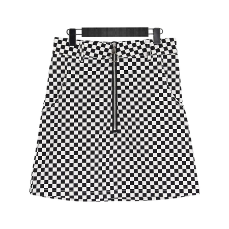 Rock Steady Checkered Mini Skirt